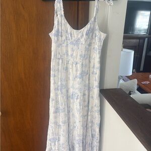 Altar'd State Blue and Cream Patterned Dress
